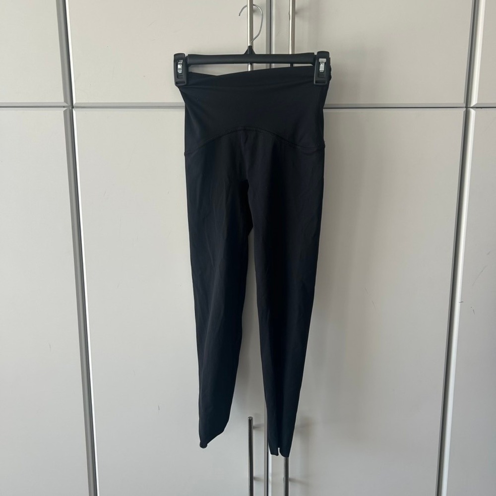 Spanx‎ Black High Waisted Active Leggings XS Compression Yoga Pants